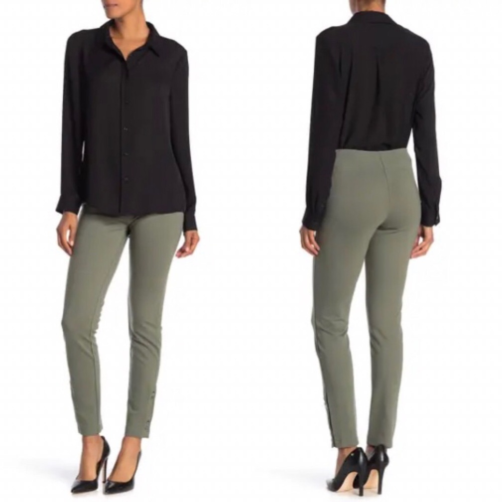 Nanette Lepore Snap Accent Pull On Leggings Sage